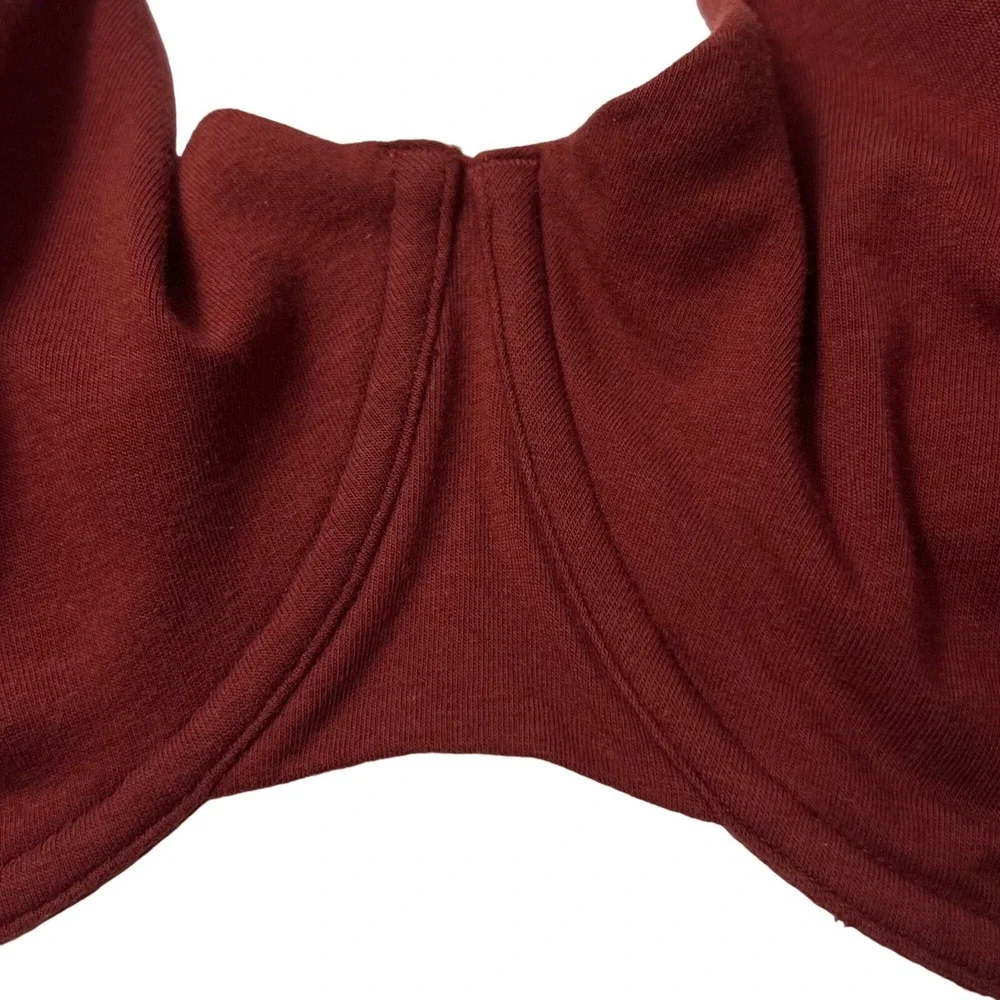 SKIMS Cotton Jersey T-Shirt Underwire‎ Bra Sangria 44DDD